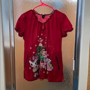 Tokidoki x KOI scrub top